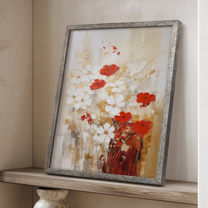 Reproduction encadrée FLORAL Series CCXCVII - bois massif, H 11 po x l 9 po