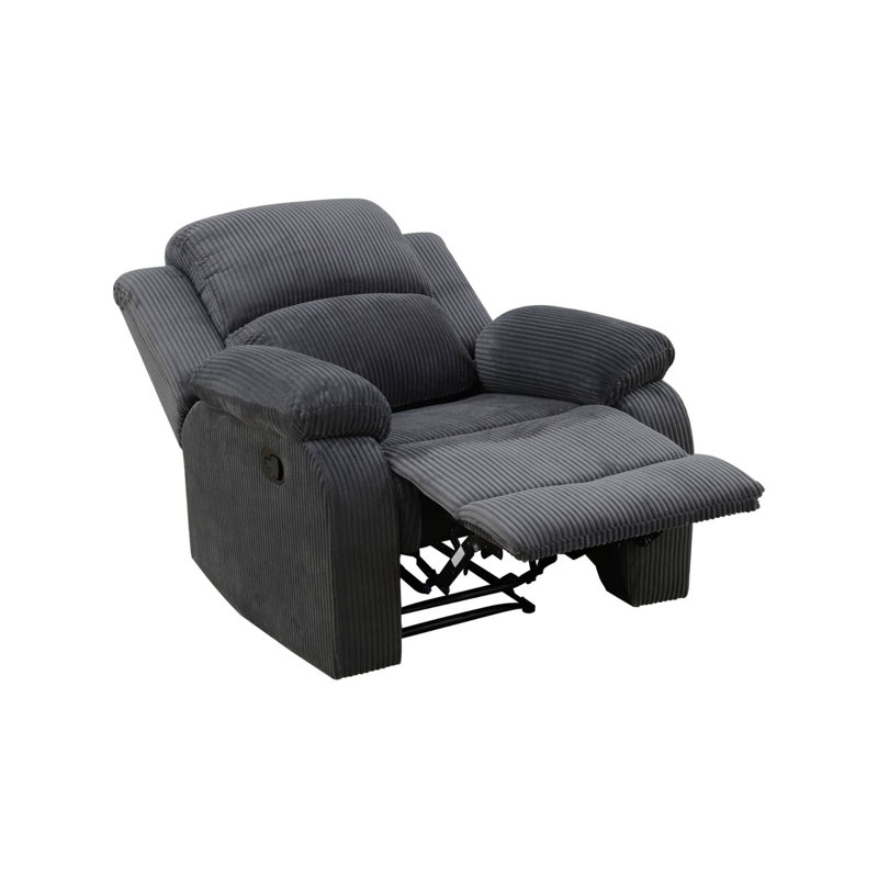Fauteuil inclinable standard de 38,5 po Kaelana, Velours gris velours
