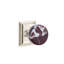 Emtek Select Passage Knobset w/ Wilshire Rosette & Conical Stem, Rosso Levanto Marble Knob-891518164