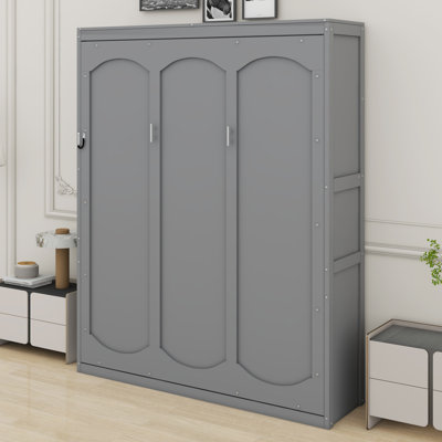 Lit escamotable polyvalent avec tablettes de rangement