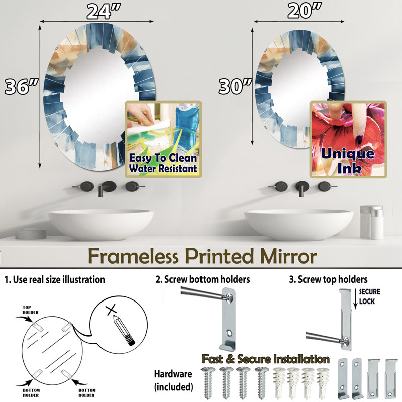 Miroir mural Pendle, 36 po x 24 po