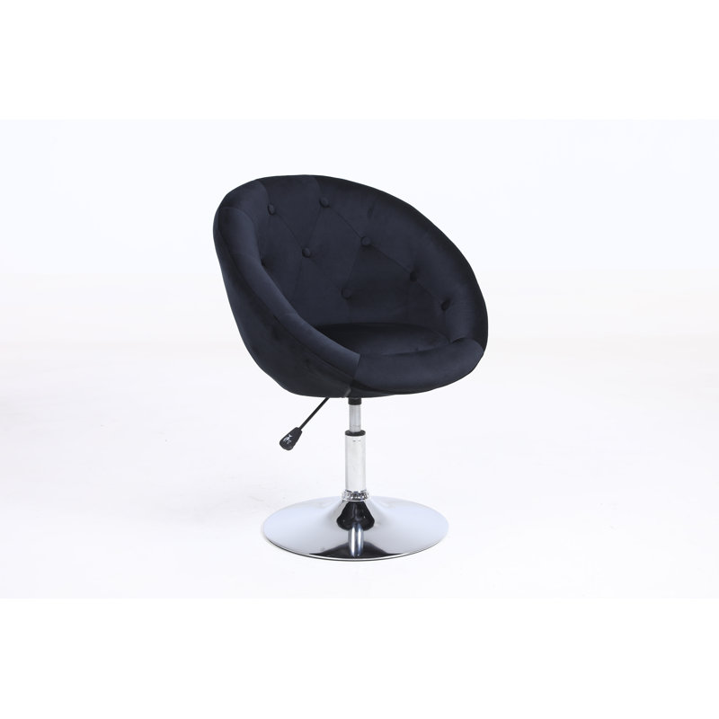 Velvet Task Chair, Black