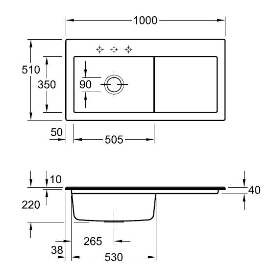 Subway 60 XL Single Bowl Kitchen Sink