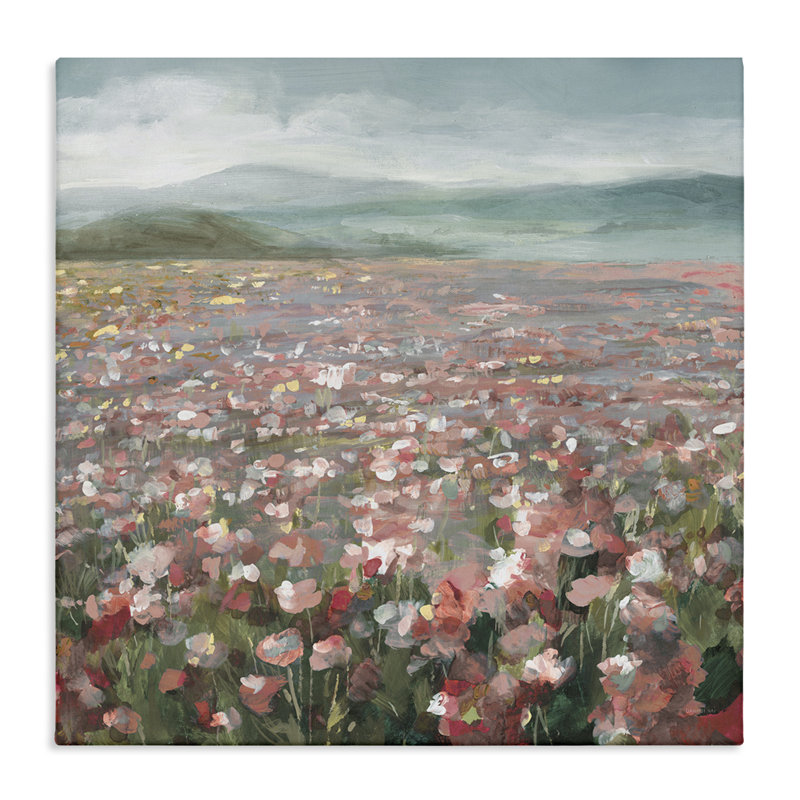 «Soft Softland Wildflowers», art mural sur toile par Danhui Nai, H 24 po x l 24 po