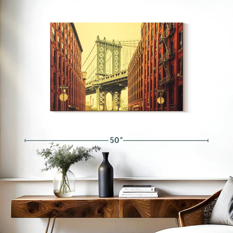 Ravi Rertro Manhattan Bridge, 24" H x 36" W