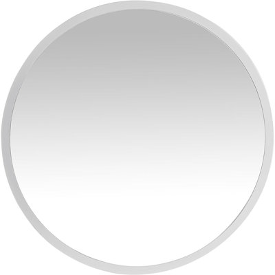 Vernida Wall Mount Barber Bathroom Mirror with Wooden Frame