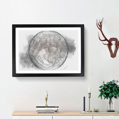 A Full Moon in Abstract - Picture Frame Graphic Art Print