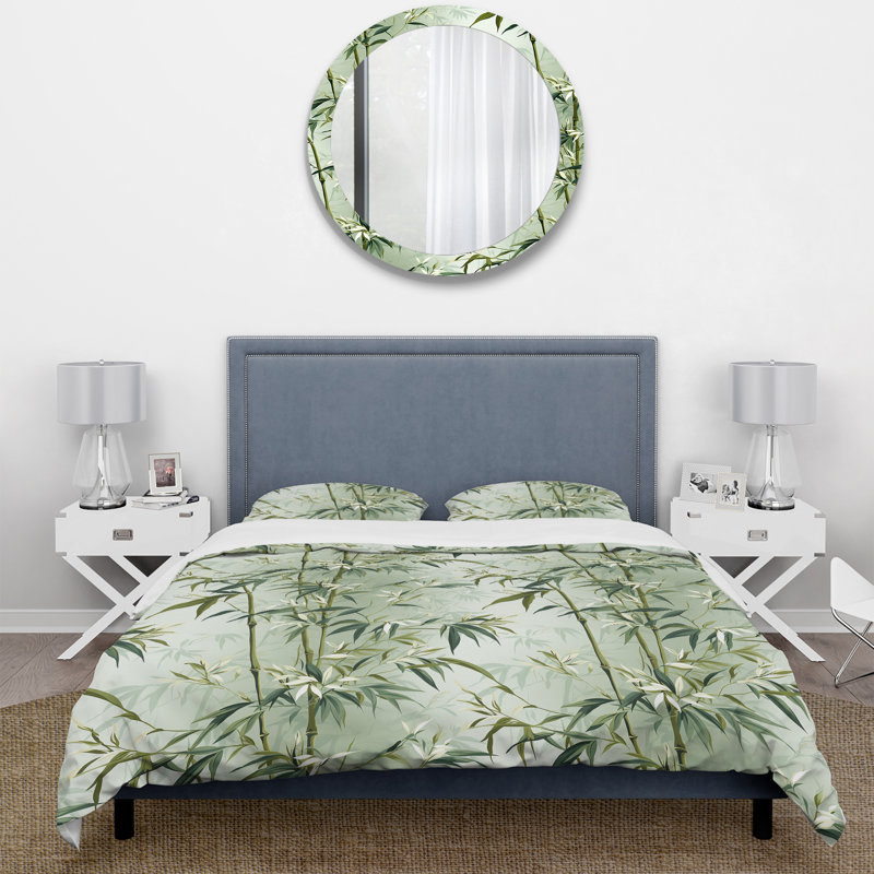 Ensemble de housse de couette Bamboo Zen Tropical, Housse de couette simple + 1 taie décorative stan