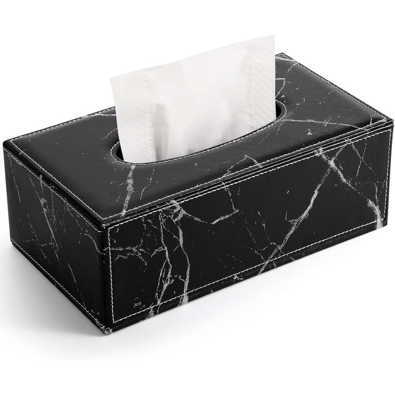 Tissue Box Cover, Blach/Grey