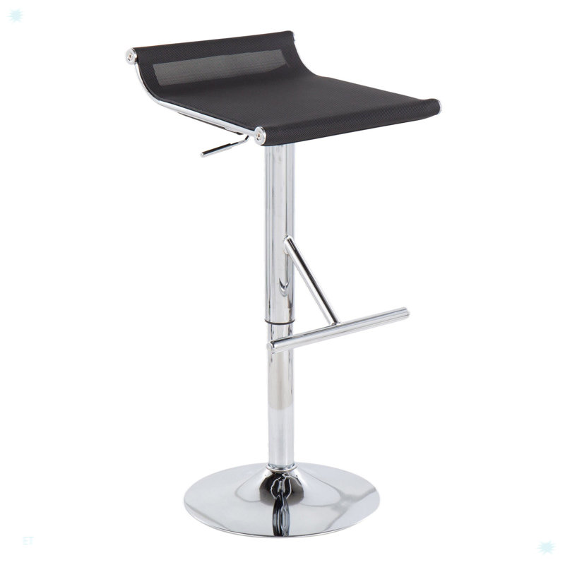 Tabouret de bar contemporain réglable, Noir