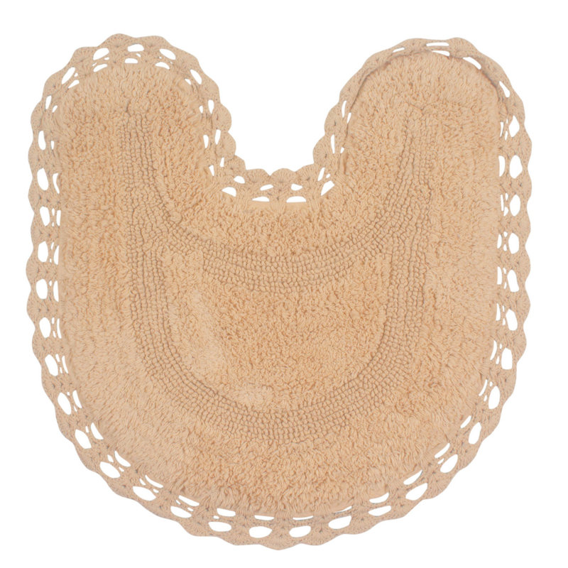 Hampton Crochet Absorbent Cotton Soft Contour Mat, Linen