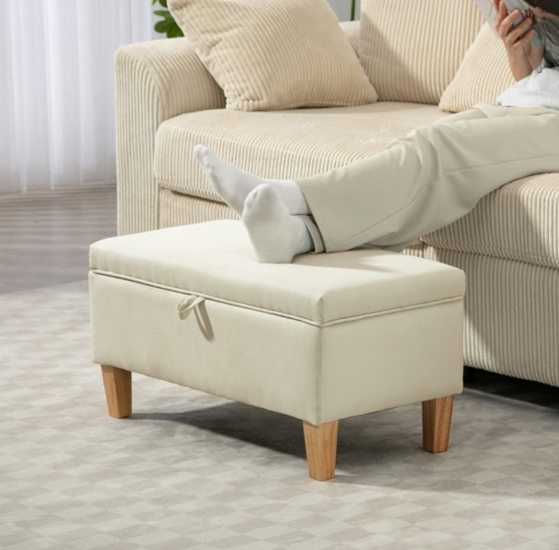Storage Bench, Beige