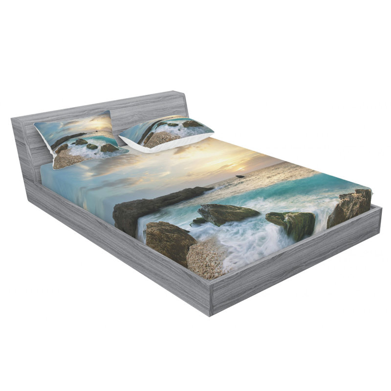 Microfiber Sheet Set, Queen Sheet Set with Fitted Sheet