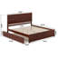 Lit plateforme en bois massif Jeinny avec pied et gigogne assortis-835714343-835714363