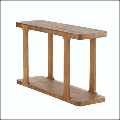 Console de style minimaliste moderne de 50 po - Pieds en bois massif, placage de pin
