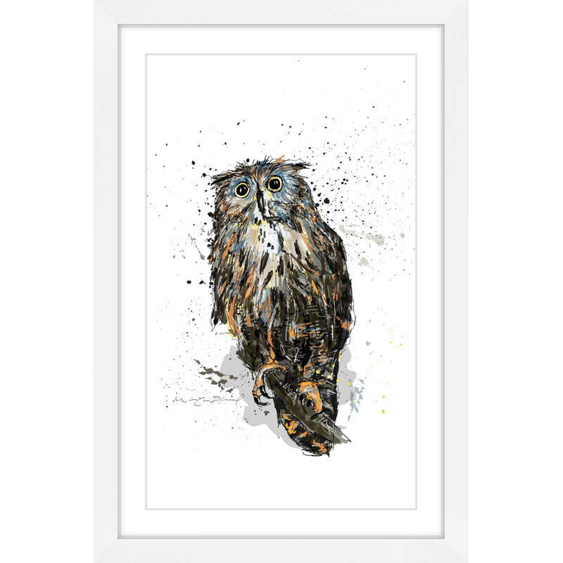 Hibou Owl Framed Canvas Print, 16" x 24"