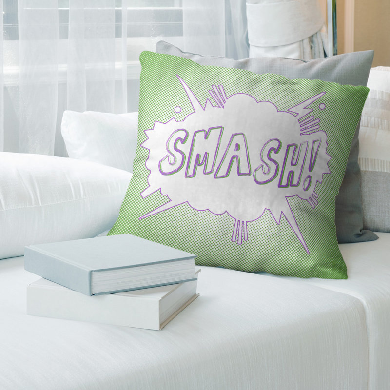 Linen Reversible Throw Pillow, 14" x 14", Polyester/Polyfill