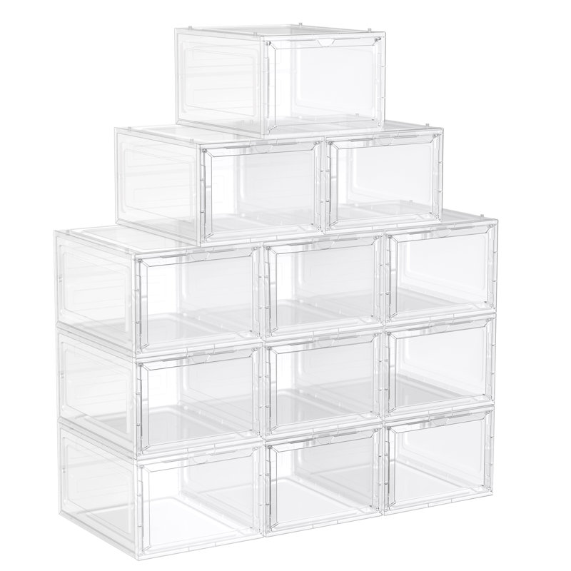 Stackable Shoe Storage Box, White