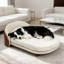 Ergonomic Solid Wood Dog Bed with Memory Foam Padding and Elevated Design-2066079322