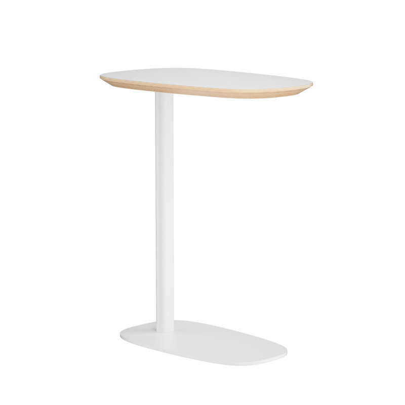 Support de table d'appoint en métal, Blanc