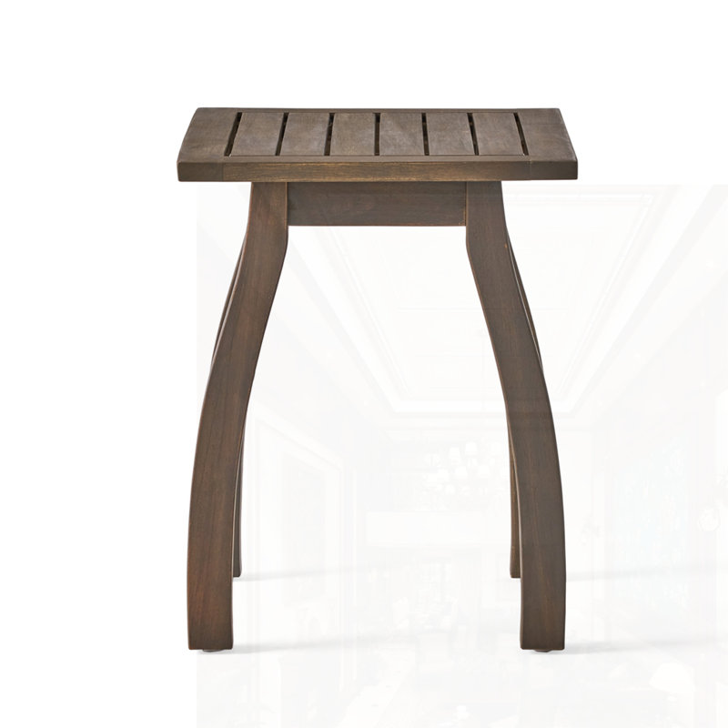 Table d'appoint en bois d'acacia, Gris