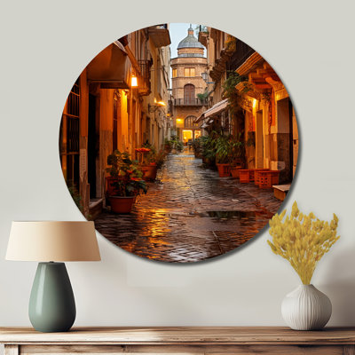 Italie, ville éternelle, chuchotements - paysages d'art rond en métal