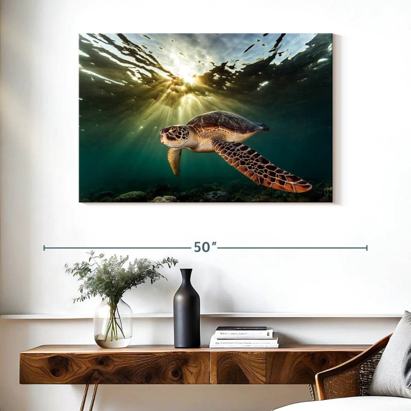 Brampt Philippine Green Turtle, 26" H x 39" W