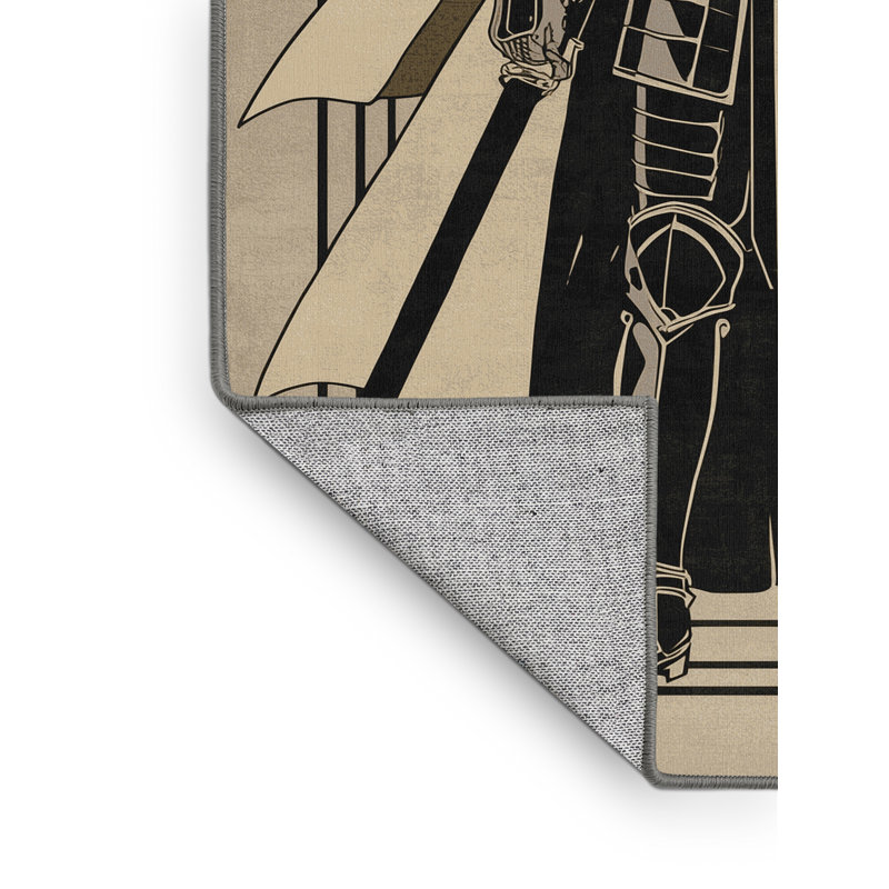 Tapis luxueux lavable à la machine Fillmore Paladin Warrior, 7 x 10