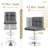 Swivel Upholstered Adjustable Height Counter Stool with Metal Frame-1309875888