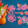 Graphic Gerbera Fuchsia Machine Washable Rug