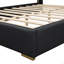 Lit plateforme tapissier avec bandes métalliques-639097252