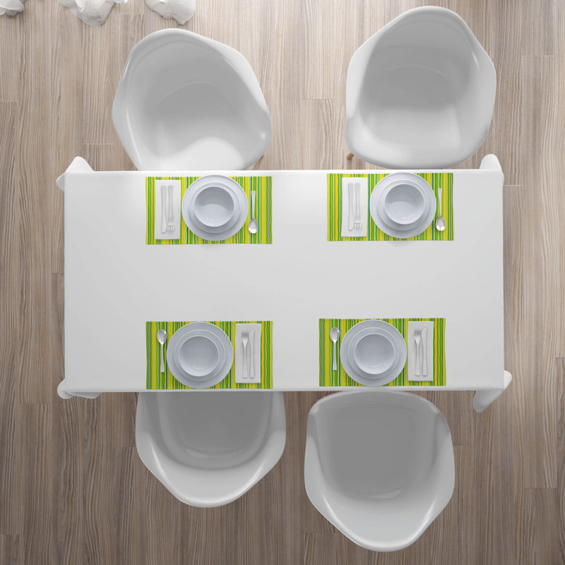 Polyester Striped Rectangle Placemat