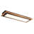 21.3" Rectangular Modern Farmhouse Wood LED Panel Flush Mount Low Profile Ceiling Light