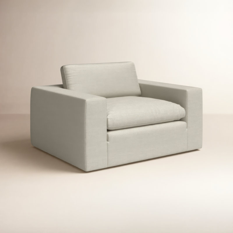 Fauteuil d'appoint rembourré Asher, Lin Performance Effie