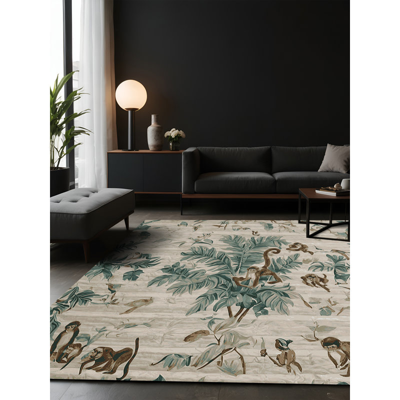 Tapis beige soyeux et moelleux, Tapis de couloir 2 pi x 4 pi