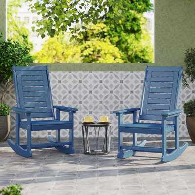 Chaise berçante d'extérieur Hdpe (ensemble de 2)