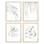 «Pastel Washed Out Forest Tree», ensemble de 4 plantes, impression murale encadrée sur papier, impression de 4 pièces-93014501-93014503