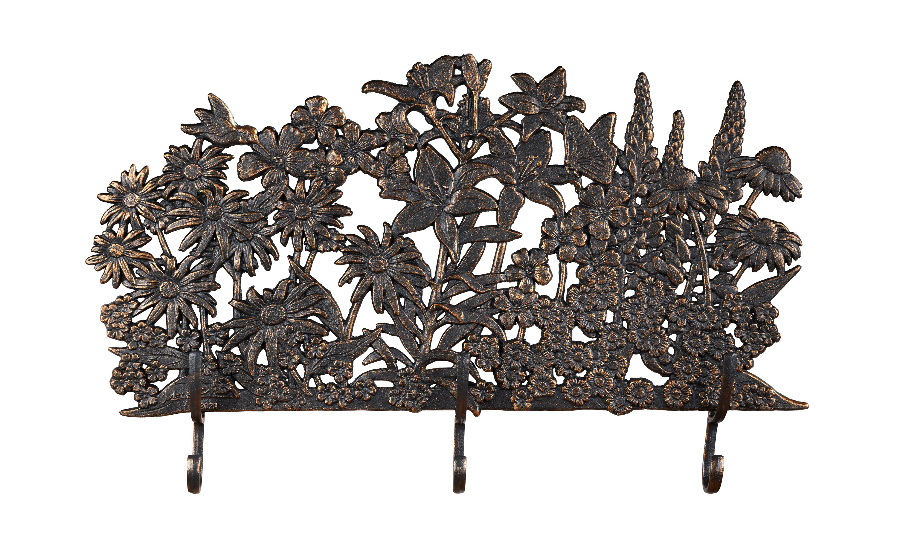 Rosalind Wheeler Adalie Aluminum Wall 3 - Hook Wall Mounted Coat Rack ...