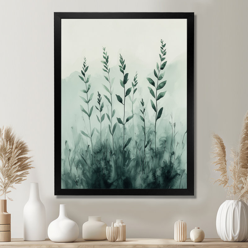 Mulkey - Art mural sur toile florale, H 32 po x l 24 po, Picture Framed, Noir