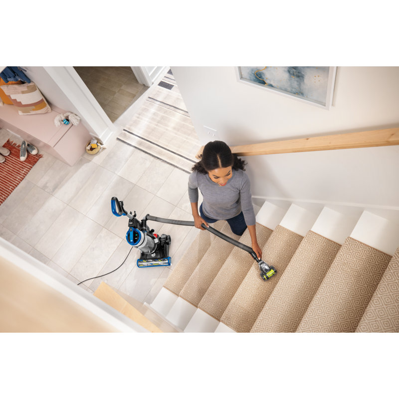 CleanView Swivel Rewind Pet Reach Upright Vacuum, Silver/Electric Blue