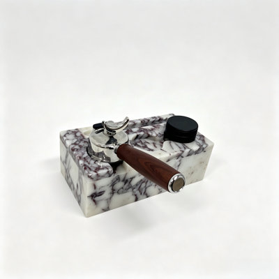 Natural Marble Espresso Tamping Station Organizer