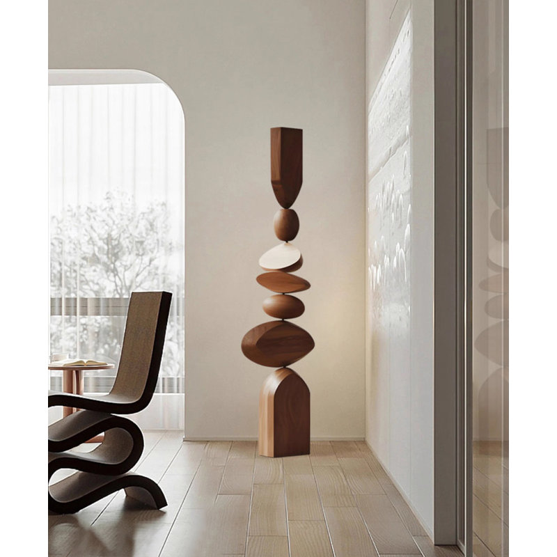 64.96" Brown Wood Decorative Objects