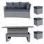188cm Wide Curved Patio Sofa with Cushions