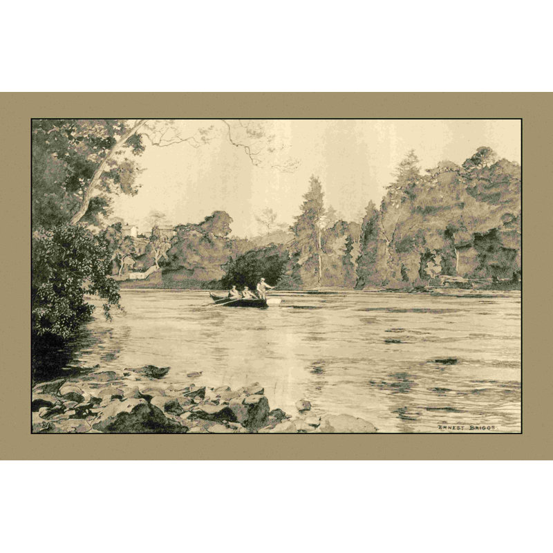 " On The River IV " by Ernest Briggs Painting Print, 8" H x 12" W  