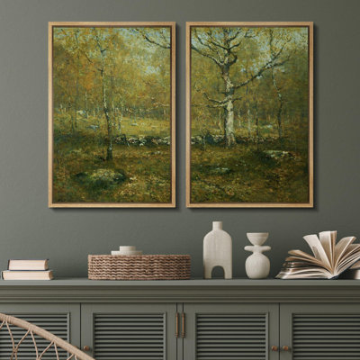 Enchanted Forest Canopy Rustic Gilded Nature Wilderness Illustrations Rustic Decor
