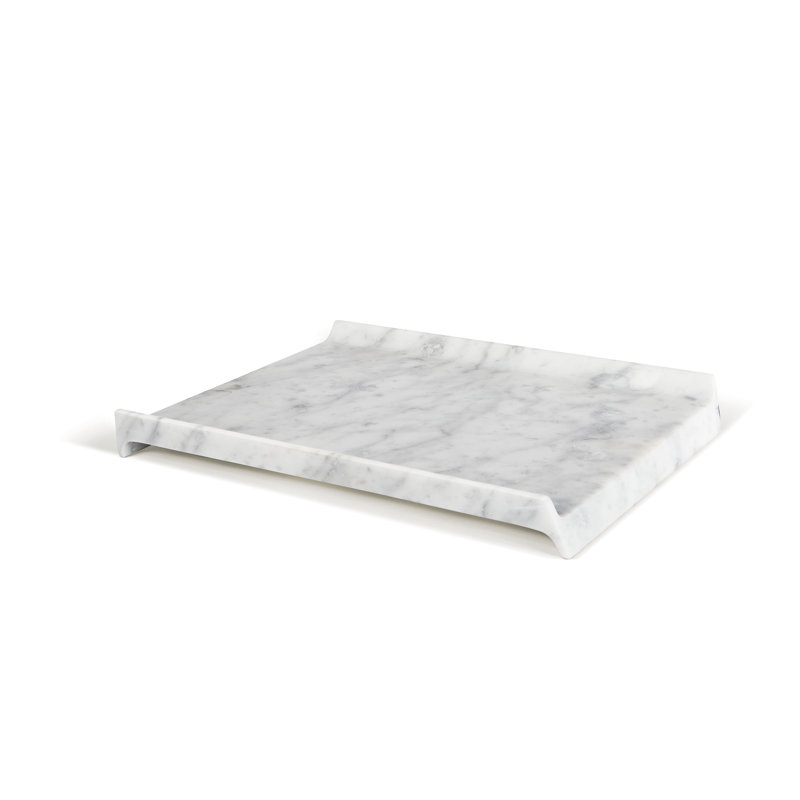 Marble Tray, White, 30 cm W x 40 cm D x 4.5 cm H