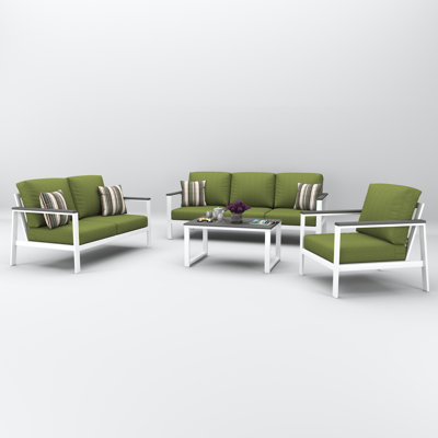 Ronquillo 4 Person Seating Group With Sunbrella Cushions