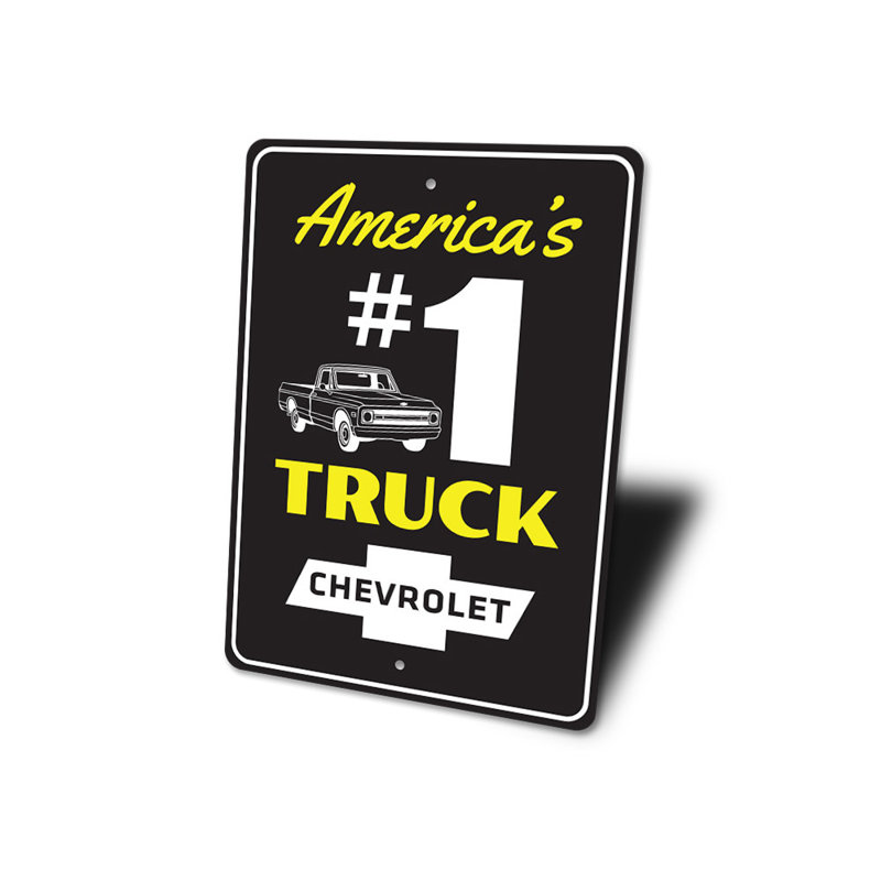 Enseigne en aluminium pour camion # 1 America's, H 18 po x l 12 po x P 0,06 po