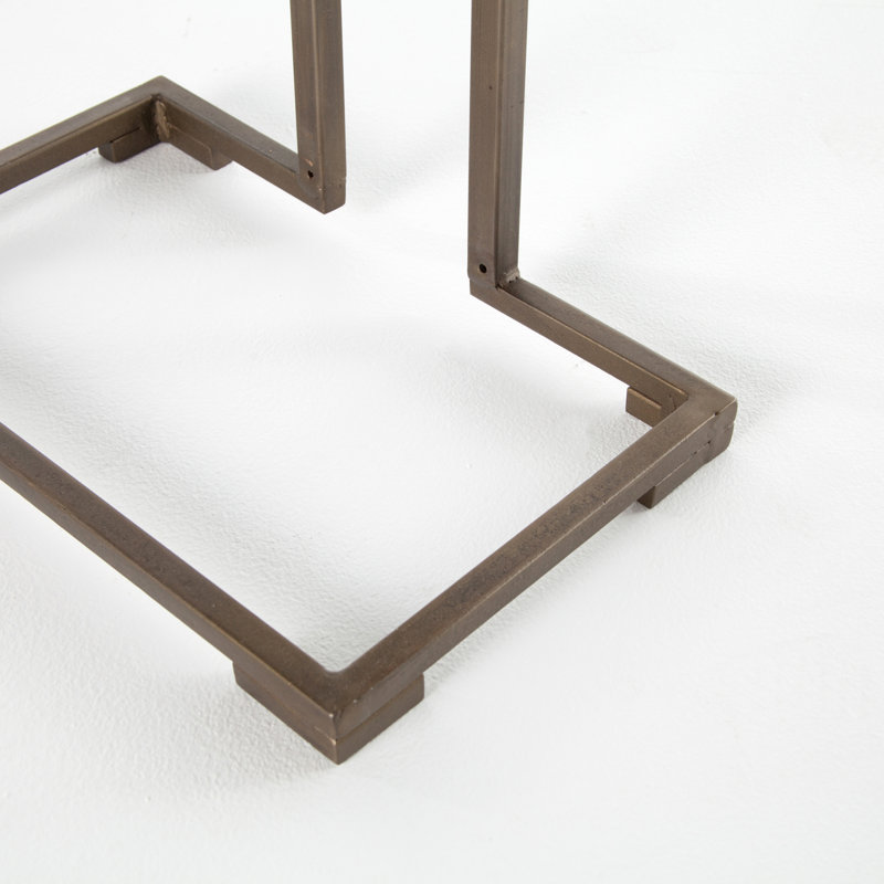 Element End Table, Antique Brass