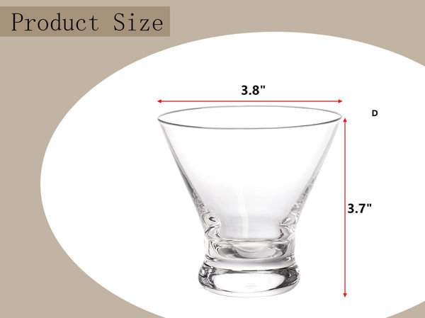 Personalized 8.25 oz. Libbey Cosmopolitan Stemless Martini Glasses